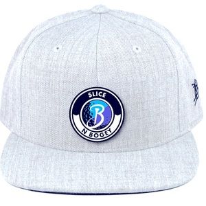 Slice N Bogey Classic Grey Adjustable SnapBack Golf Hat NEW